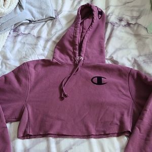 PLUM CHAMPION CROPPED HOODIE 💜